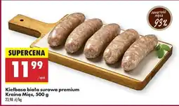 Biedronka Kielbasa biała surowa premium Kraina Mięs 500 g oferta