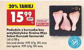 Biedronka Podudzie z kurczaka bez antybiotyków Kraina Mięs Select Kurczak farmerski oferta
