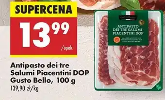 Biedronka Antipasto dei tre salumi piacentini DOP Gusto Bello 100 g oferta