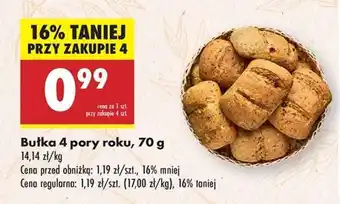 Biedronka Bułka 4 pory roku 70 g oferta