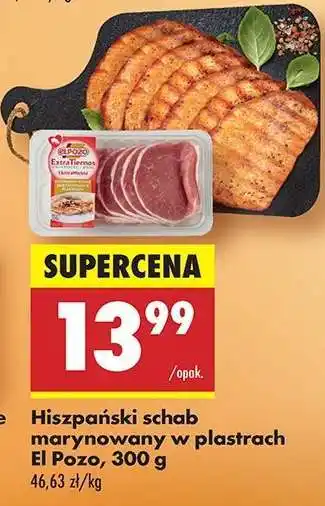 Biedronka Hiszpański schab marynowany w plastrach El Pozo 300 g oferta