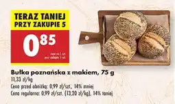 Biedronka Bułka poznańska z makiem, 75 g oferta