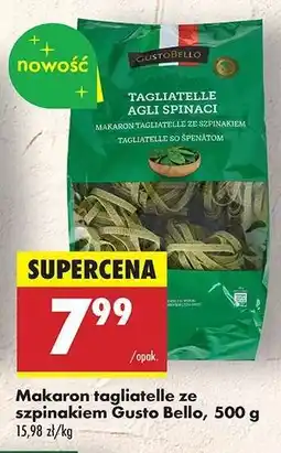 Biedronka Makaron tagliatelle ze szpinakiem Gusto Bello, 500 g oferta
