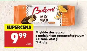 Biedronka Miękkie ciasteczka z nadzieniem pomarańczowym Balconi, 350 g oferta