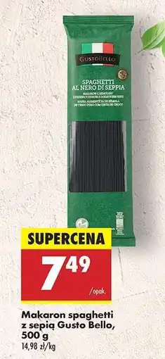 Biedronka Makaron spaghetti z sepią Gusto Bello, 500 g oferta