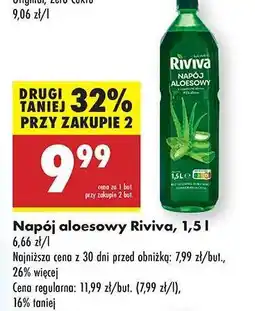 Biedronka Napój aloesowy Riviva, 1,5 l oferta