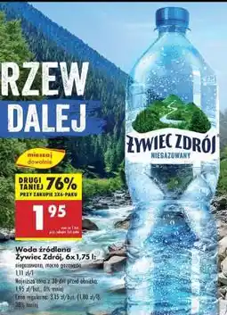 Biedronka Woda źródlana Żywiec Zdrój 6x1,75 l oferta