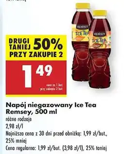 Biedronka Napój niegazowany Ice Tea Remsey, 500 ml oferta