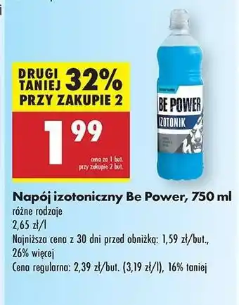 Biedronka Napój izotoniczny Be Power 750 ml oferta