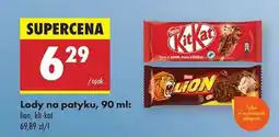 Biedronka Lody na patyku, 90 ml: lion, kit-kat oferta