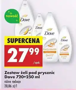 Biedronka Zestaw żeli pod prysznic Dove 720+250 ml oferta