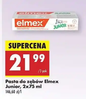 Biedronka Pasta do zębów Elmex Junior, 2x75 ml oferta