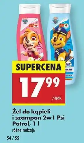 Biedronka Żel do kąpieli i szampon 2w1 Psi Patrol, 1 l oferta