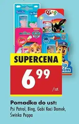Biedronka Pomadka do ust: Psi Patrol, Bing, Gabi Koci Domek, Świnka Peppa oferta