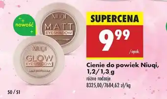 Biedronka Cienie do powiek Niuqi oferta