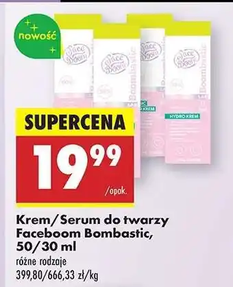 Biedronka Krem/Serum do twarzy Faceboom Bombastic, 50/30 ml oferta