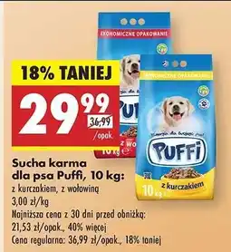 Biedronka Sucha karma dla psa Puffi, 10 kg oferta