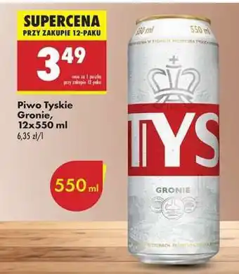 Biedronka Piwo Tyskie Gronie 12x550 ml oferta