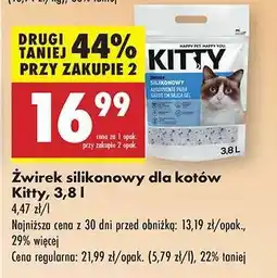 Biedronka Żwirek silikonowy dla kotów Kitty, 3,8 l oferta