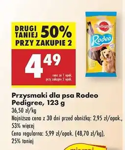 Biedronka Przysmaki dla psa Rodeo Pedigree , 123 g oferta