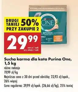 Biedronka Sucha karma dla kota Purina One , 1,5 kg oferta