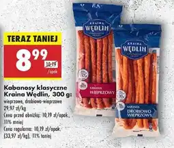 Biedronka Kabanosy klasyczne Kraina Wędlin, 300 g oferta