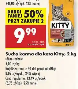 Biedronka Sucha karma dla kota Kitty, 2 kg oferta
