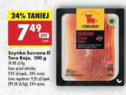 Biedronka Szynka Serrano El Toro Rojo, 100 g oferta