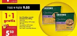 Biedronka Şer Cheddar wiórki Światowid 300 g oferta
