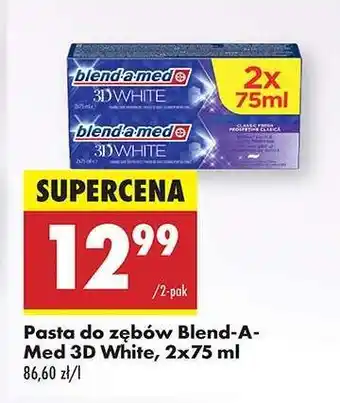 Biedronka Pasta do zębów blend-a-med 3D White, 2x75 ml oferta