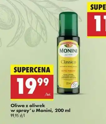 Biedronka Oliwa z oliwek w spray'u Monini 200 ml oferta