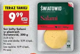 Biedronka Ser żółty Salami w plastrach Światowid , 300 g oferta