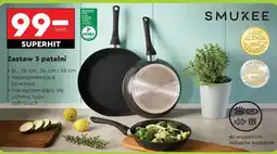 Biedronka Zestaw 3 patelni oferta