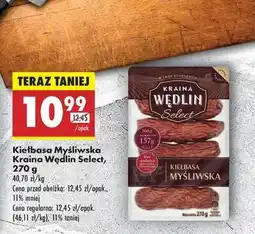 Biedronka Kiełbasa Myśliwska Kraina Wędlin Select, 270 g oferta
