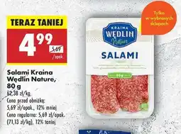Biedronka Salami Kraina Wędlin Nature, 80 g oferta