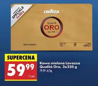 Biedronka Kawa mielona Lavazza Qualità Oro 3x250 g oferta