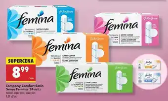 Biedronka Tampony Comfort Satin Sense Femina, 24 szt oferta