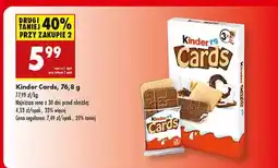 Biedronka Herbatniki z czekoladą Kinder cards oferta