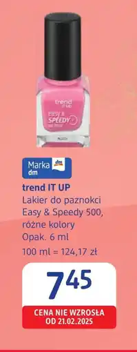 dm drogerie markt Lakier do paznokci trend IT UP oferta