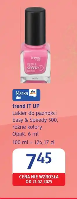 dm drogerie markt Lakier do paznokci trend IT UP oferta