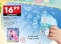 Biedronka Pistolet do baniek mydlanych Bubble oferta