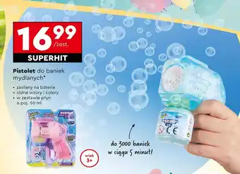 Biedronka Pistolet do baniek mydlanych Bubble oferta