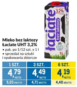 Makro Mleko bez laktozy Łaciate UHT 3,2% 1l oferta
