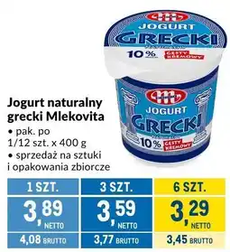 Makro Jogurt naturalny grecki Mlekovita 400g oferta
