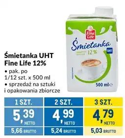 Makro Śmietanka UHT Fine Life 12% 500ml oferta