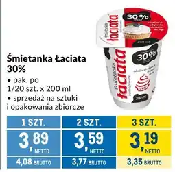 Makro Śmietanka Łaciata 30% 200ml oferta