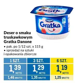 Makro Deser o smaku truskawkowym Gratka Danone 115g oferta