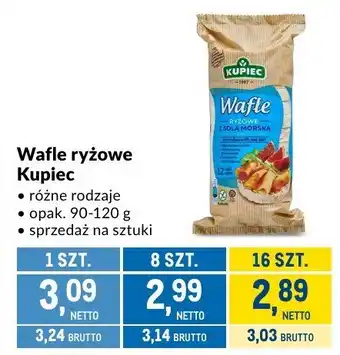 Makro Wafle ryżowe Kupiec oferta