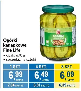 Makro Ogórki kanapkowe Fine Life oferta