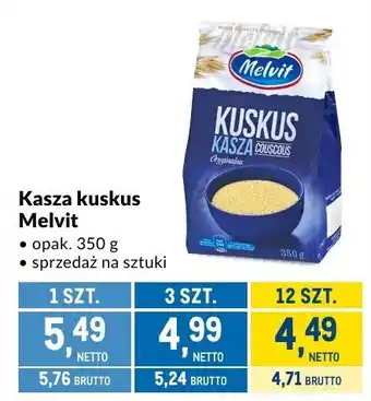 Makro Kasza kuskus Melvit oferta